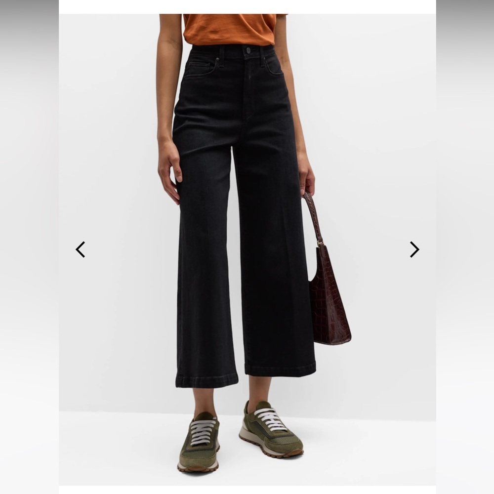 NWT Paige Frankie Black Wide Leg Jean
